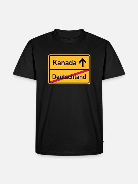ortsschild_kanada__f3 - Men's Premium Organic T-Shirt - black