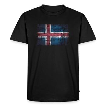 Islande - T-shirt Premium bio Homme - noir - Devant - Nico (187cm)