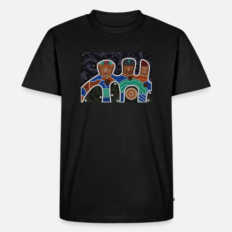Freundschaft - Männer Premium Bio T-Shirt - Schwarz