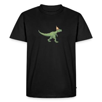 PartySaurus - Men's Premium Organic T-Shirt - black - Front - Nico (187cm)