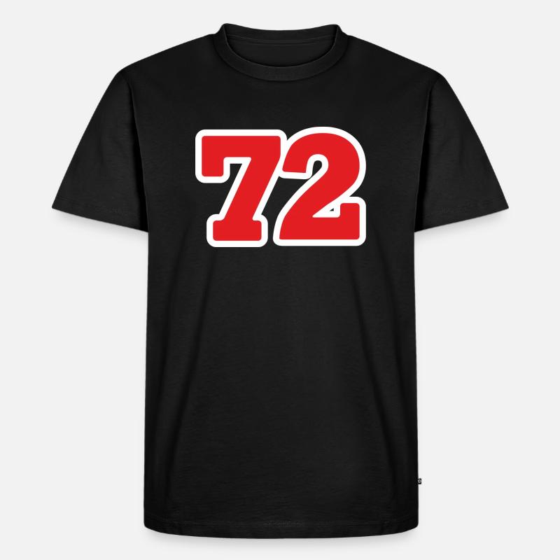 72 - Männer Premium Bio T-Shirt - Schwarz