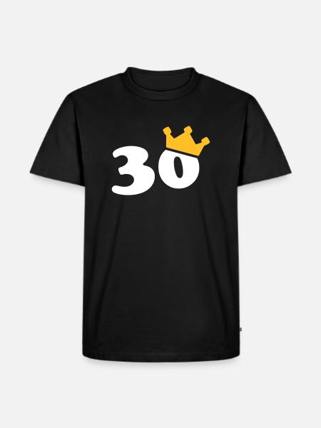 30 couronne 30 ans 30 ans - T-shirt Premium bio Homme - noir