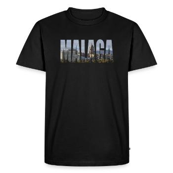 MALAGA - T-shirt Premium bio Homme - noir - Devant - Nico (187cm)