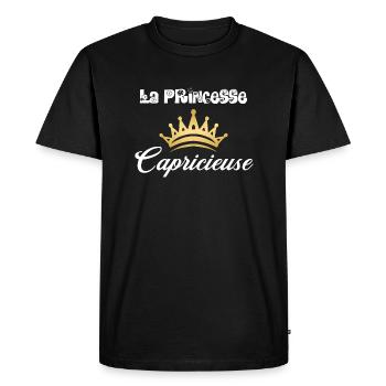 La princesse capricieuse - T-shirt Premium bio Homme - noir - Devant - Nico (187cm)