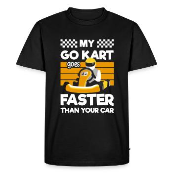 Go-kart kart pilote de course de kart racer - T-shirt Premium bio Homme - noir - Devant - Nico (187cm)