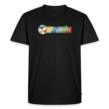 Logo with lettering - Men's Premium Organic T-Shirt - black - Front - Nico (187cm)