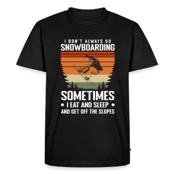 Snowboarding Ski - Men's Premium Organic T-Shirt - black - Front - Nico (187cm)