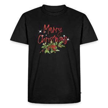 Épouser Noël - T-shirt Premium bio Homme - noir - Devant - Nico (187cm)
