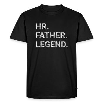 Human Resources HP Father Legend - Men's Premium Organic T-Shirt - black - Front - Nico (187cm)