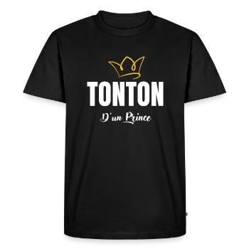 tonton d'un prince - T-shirt Premium bio Homme - noir - Devant - Nico (187cm)