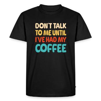 Café Dire Fun - T-shirt Premium bio Homme - noir - Devant - Nico (187cm)