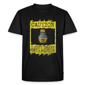 Alchimie Recherche à base de plantes - T-shirt Premium bio Homme - noir - Devant - Nico (187cm)