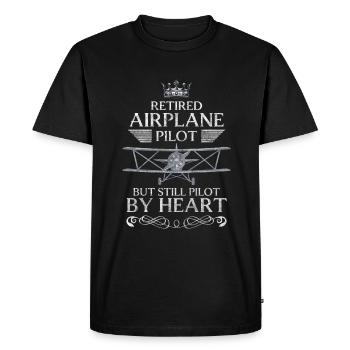 Pilot Flieger Flight Flight School - Men's Premium Organic T-Shirt - black - Front - Nico (187cm)