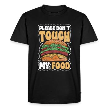 Ne touchez pas à la provocation de la propriété enfant seulement - T-shirt Premium bio Homme - noir - Devant - Nico (187cm)