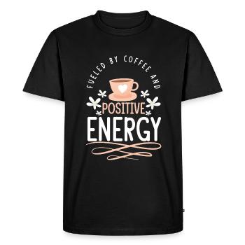 Positive Mantra Strong - Men's Premium Organic T-Shirt - black - Front - Nico (187cm)