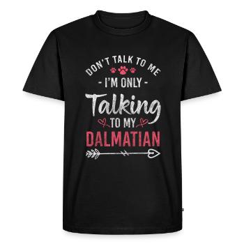 Dalmatien pattes chien sport animal amour - T-shirt Premium bio Homme - noir - Devant - Nico (187cm)