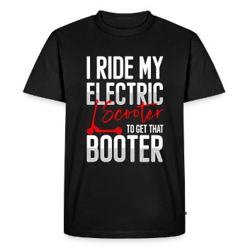 Station de charge de batterie électrique Scooter Rider - T-shirt Premium bio Homme - noir - Devant - Nico (187cm)