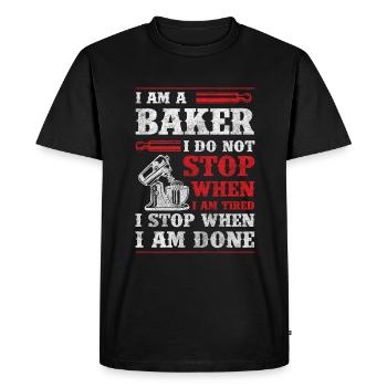 Muffin à gâteau au four - T-shirt Premium bio Homme - noir - Devant - Nico (187cm)