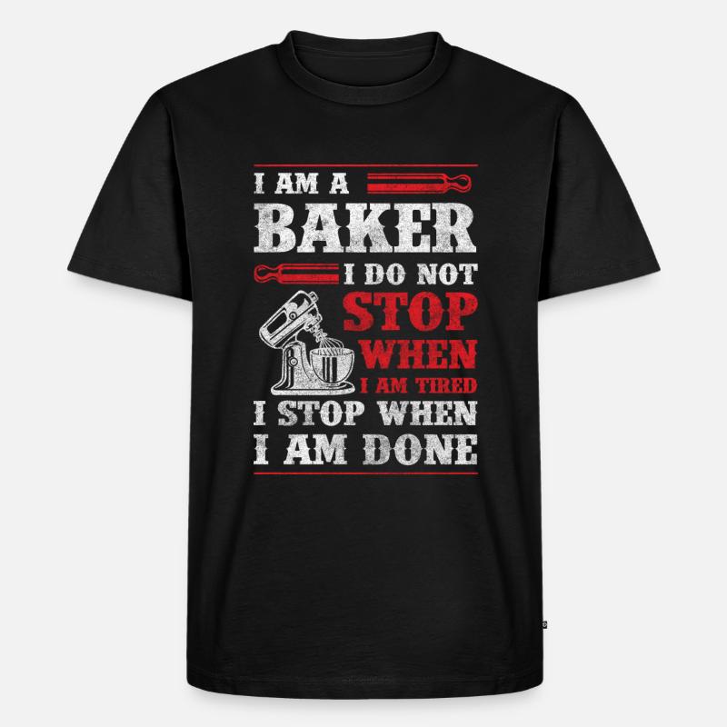 Backen Kuchen Muffin - Männer Premium Bio T-Shirt - Schwarz