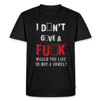Je m’en fiche Devise antisociale Sarcastique - T-shirt Premium bio Homme - noir - Devant - Nico (187cm)