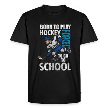 Hockey sur glace Hockey sur glace Masque Goal - T-shirt Premium bio Homme - noir - Devant - Nico (187cm)