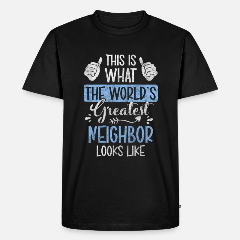 Nachbar Freundschaft Wohnung - Männer Premium Bio T-Shirt - Schwarz