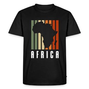Afrique Girafe Voyage Serengeti - T-shirt Premium bio Homme - noir - Devant - Nico (187cm)