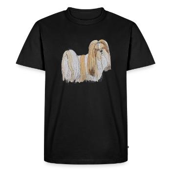 Plaisir de Lhassa Apso - T-shirt Premium bio Homme - noir - Devant - Nico (187cm)