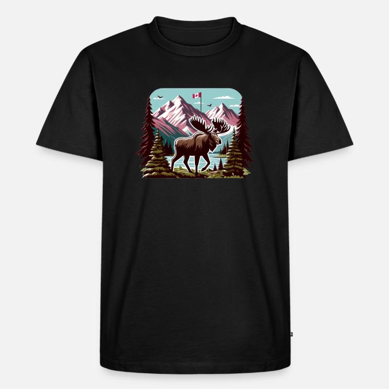 Kanada 9 - Männer Premium Bio T-Shirt - Schwarz