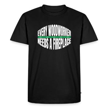 cool funny craftsmen design hobbyists forester - Men's Premium Organic T-Shirt - black - Front - Nico (187cm)