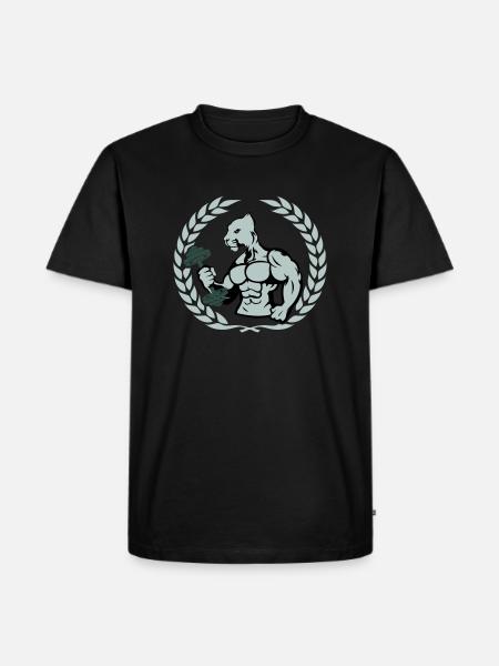 bodybuilder jaguar - Männer Premium Bio T-Shirt - Schwarz