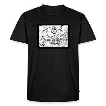 Renaissance, psychedelic world - Men's Premium Organic T-Shirt - black - Front - Nico (187cm)