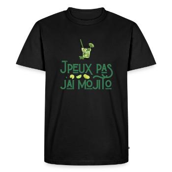 J'peux pas j'ai mojito - T-shirt Premium bio Homme - noir - Devant - Nico (187cm)