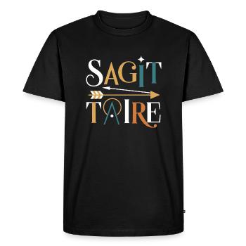 Sagittaire - T-shirt Premium bio Homme - noir - Devant - Nico (187cm)