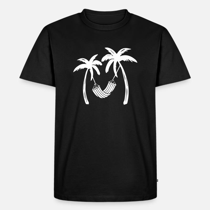 palms relax - Männer Premium Bio T-Shirt - Schwarz