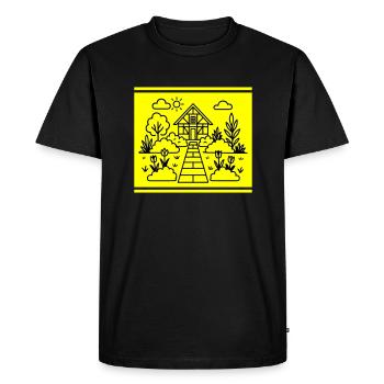 Allotment Garden Nature - Men's Premium Organic T-Shirt - black - Front - Nico (187cm)