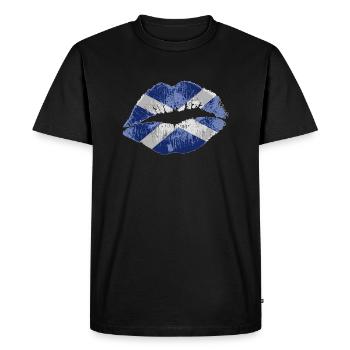 Kiss (Schottland / Ecosse) - T-shirt Premium bio Homme - noir - Devant - Nico (187cm)