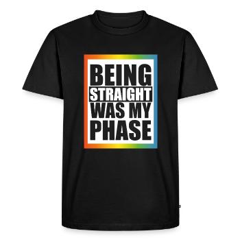 Hétéro était ma phase - T-shirt Premium bio Homme - noir - Devant - Nico (187cm)