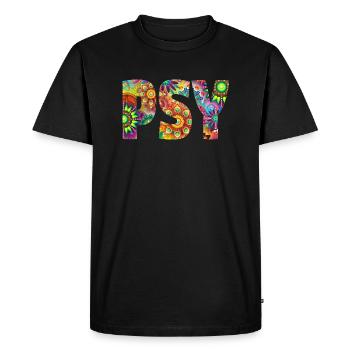 Psy transe - T-shirt Premium bio Homme - noir - Devant - Nico (187cm)
