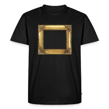 Cadre photo doré - T-shirt Premium bio Homme - noir - Devant - Nico (187cm)