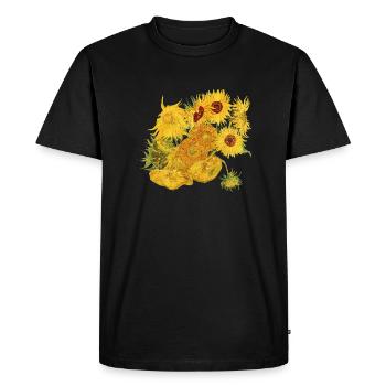 Tournesols Van Gogh Tournesols - T-shirt Premium bio Homme - noir - Devant - Nico (187cm)