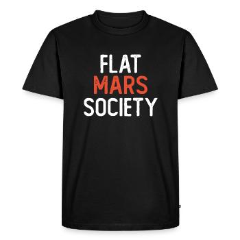 Flat Mars Society - Men's Premium Organic T-Shirt - black - Front - Nico (187cm)