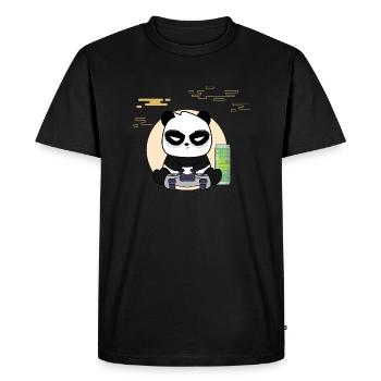 Cool Panda Gamer Geek Angry Perfect for Valentine - Men's Premium Organic T-Shirt - black - Front - Nico (187cm)
