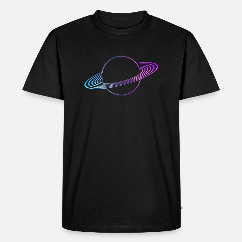 Ringe von Saturn - Männer Premium Bio T-Shirt - Schwarz