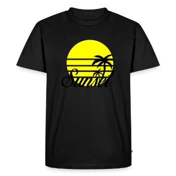 sunset - T-shirt Premium bio Homme - noir - Devant - Nico (187cm)