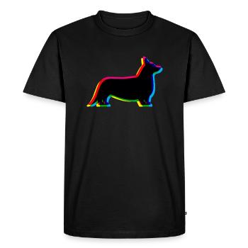 CMYK Welsh Corgi Cardigan - Men's Premium Organic T-Shirt - black - Front - Nico (187cm)