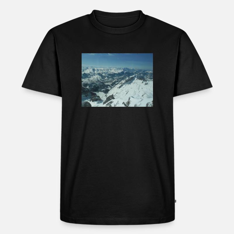 Wunderschöne Schweizer Berge - Männer Premium Bio T-Shirt - Schwarz