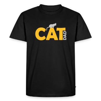 Conception du logo Cat Dad - T-shirt Premium bio Homme - noir - Devant - Nico (187cm)