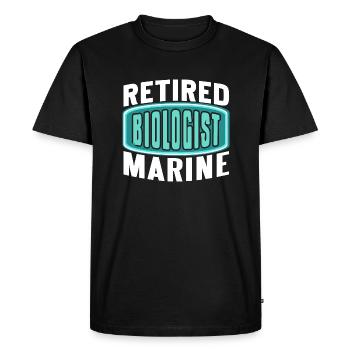 Retire Marine Biologist Epic Cool T-Shirt Present - Men's Premium Organic T-Shirt - black - Front - Nico (187cm)