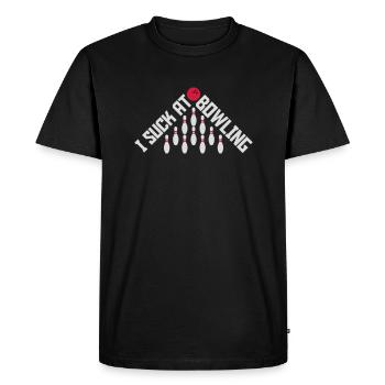 Je suis nul au bowling - T-shirt Premium bio Homme - noir - Devant - Nico (187cm)